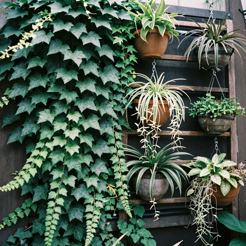 Artisanal trellis system supporting vertical plant growth